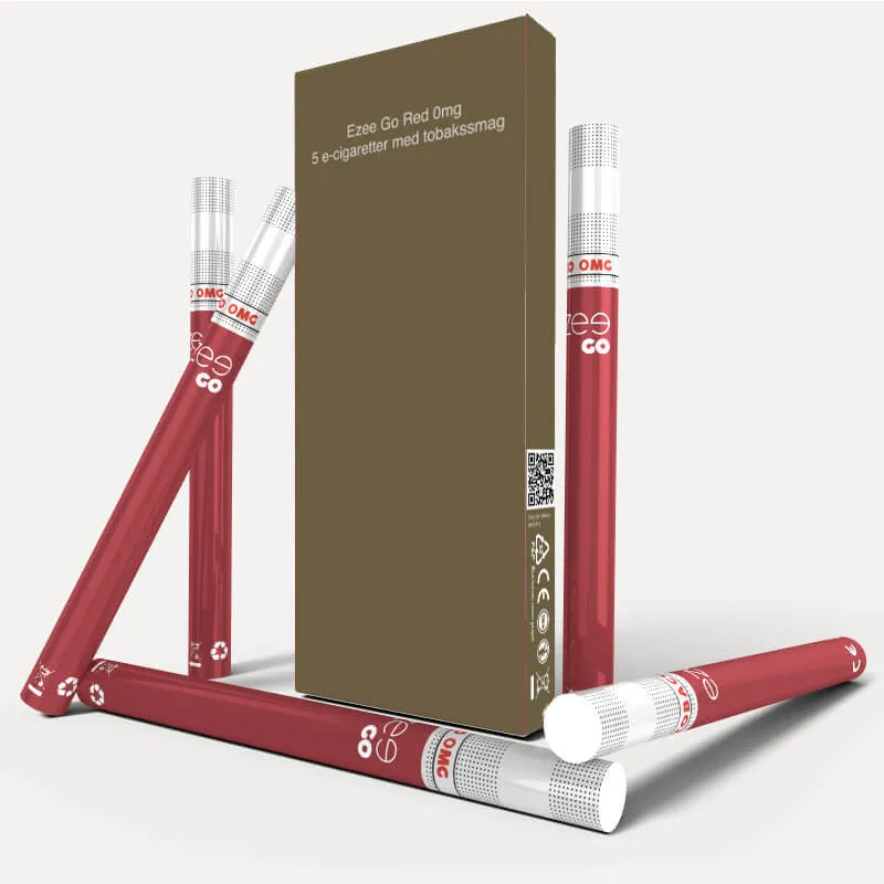 [71111] 5 stk. Ezee Go - Red 0mg engangs e-cigaret