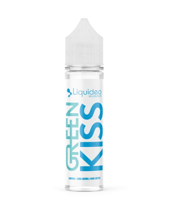 Liquideo Longfill: Green Kiss 20/60ml. (Uden booster, 70VG/30PG)