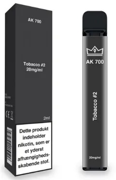AK 700 - Tobacco #2 engangs e-cig