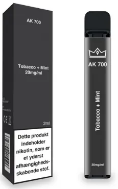 AK 700 - Tobacco+Mint engangs e-cig