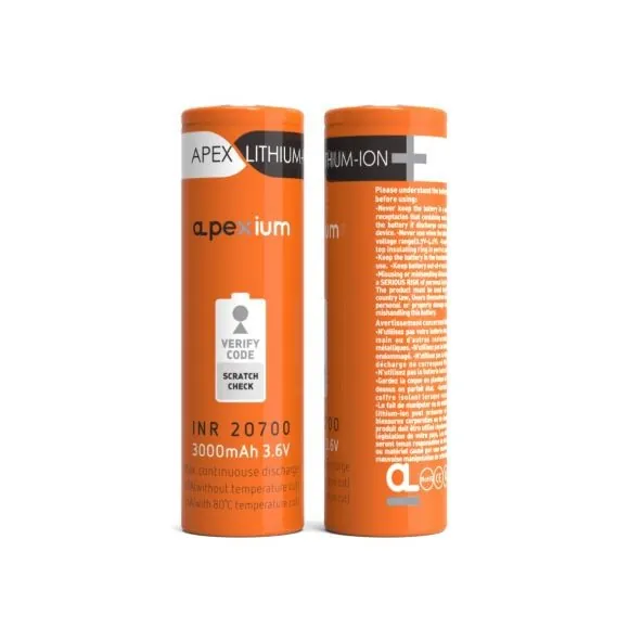 [6006] Apexium INR 20700 3000mAh 3.6V