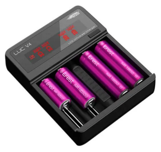 Efest LUC V4 LCD and USB 4 Slots Charger